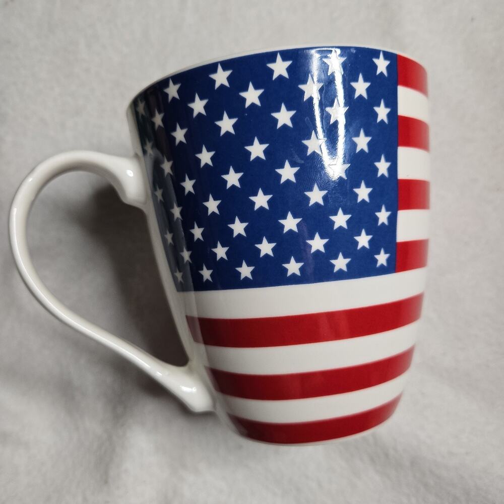 Pfaltzgraff 18 Oz American Flag Mug NEW Porcelain